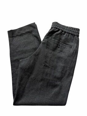 Abercrombie & Fitch Charcoal Gray Elastic-Waist Jogger Loose Pants